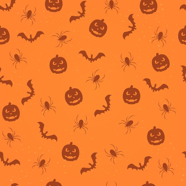 Seamless orange Halloween background