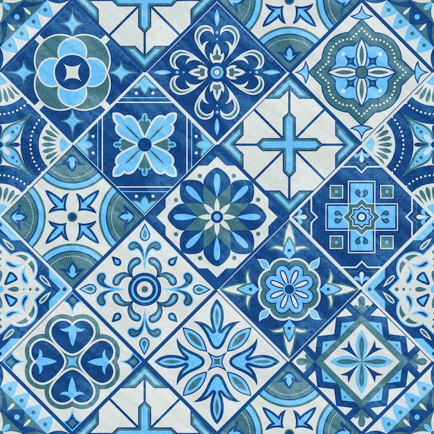 Seamless patchwork tile