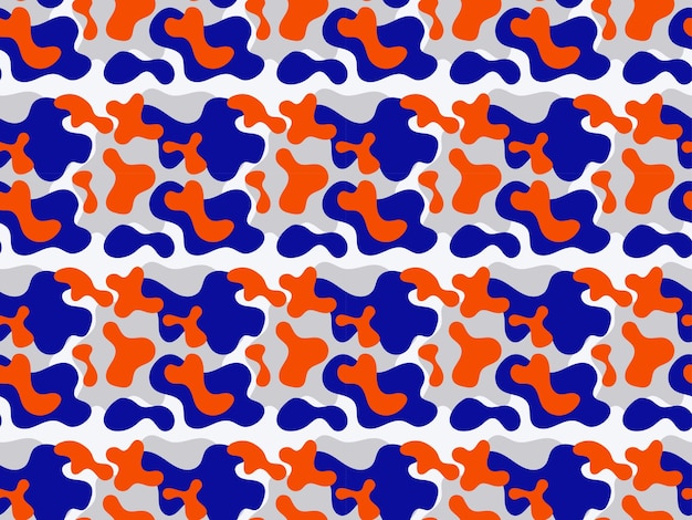 Seamless pattern abstract blue orange