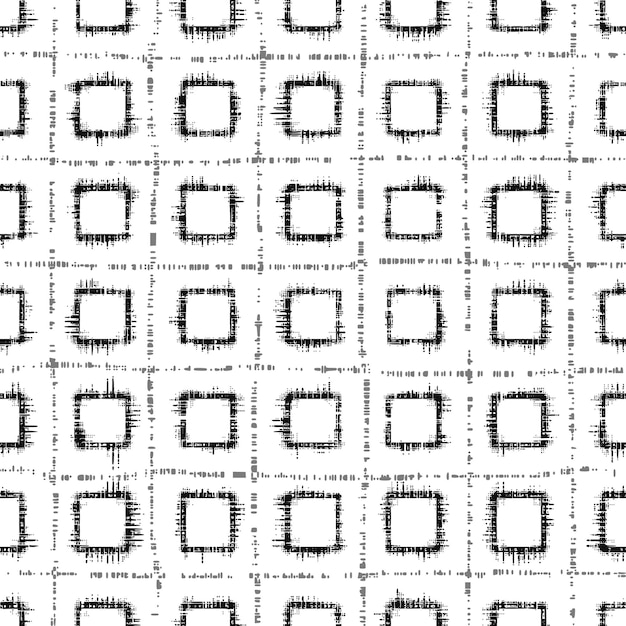 Seamless pattern abstract shapes on a white background grid of shapeless squares