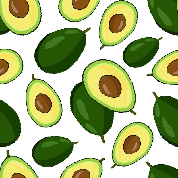 seamless pattern of avocado illustration. illustration for background and wallpaper.