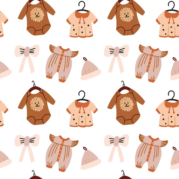 Seamless pattern baby clothes