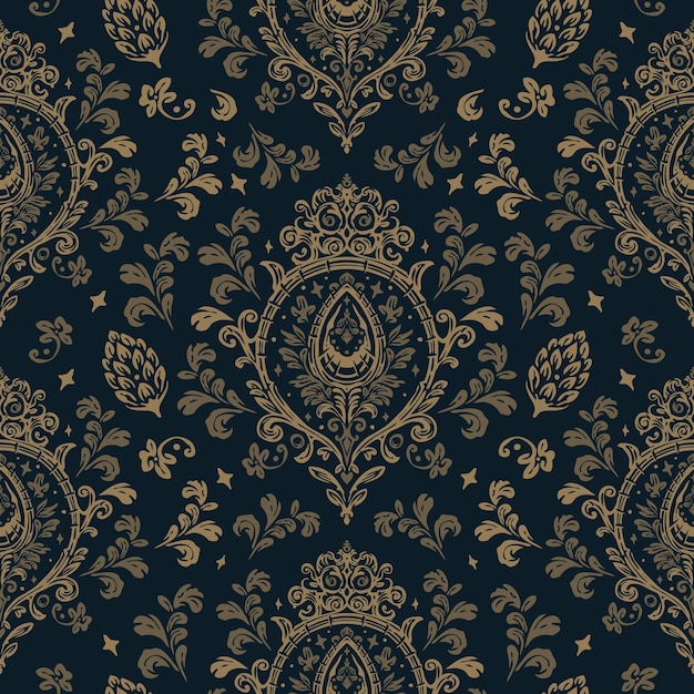 Seamless pattern background In baroque rococo victorian renaissance style