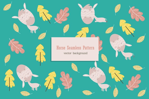 Seamless pattern background of mammals in the forest