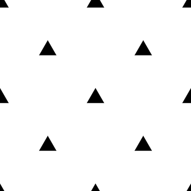 Seamless pattern background with black triangles