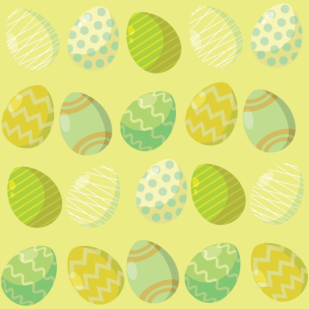 Seamless pattern background with easter egg icons Vector