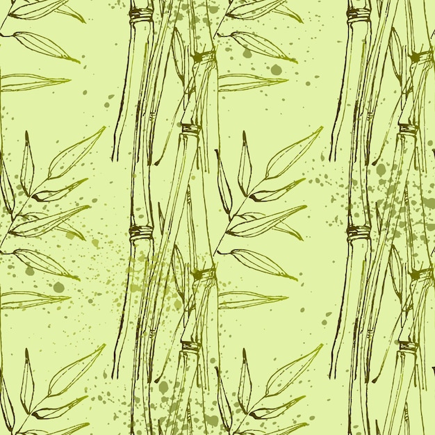 Seamless pattern of bamboo