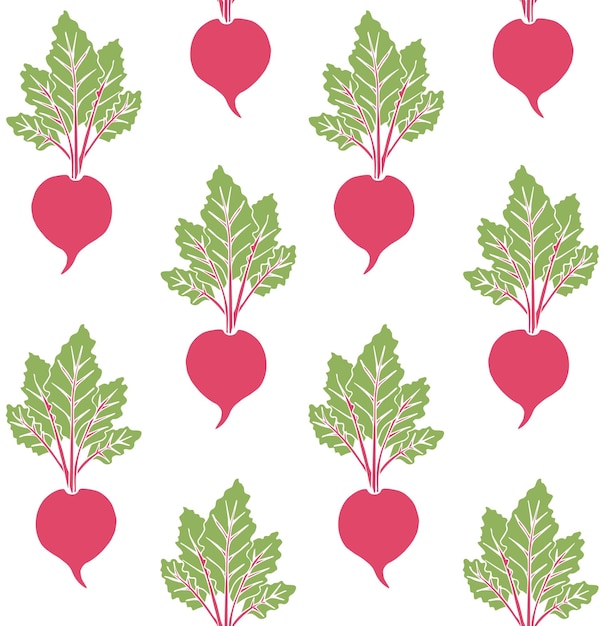 Seamless pattern of beet roots