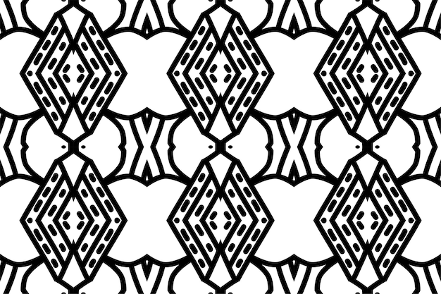 SEAMLESS PATTERN. BLACK AND WHITE SIMPLE BACKGROUND.