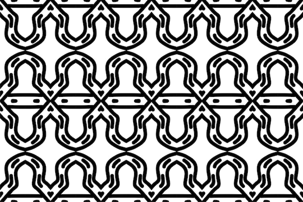 SEAMLESS PATTERN. BLACK AND WHITE SIMPLE BACKGROUND.