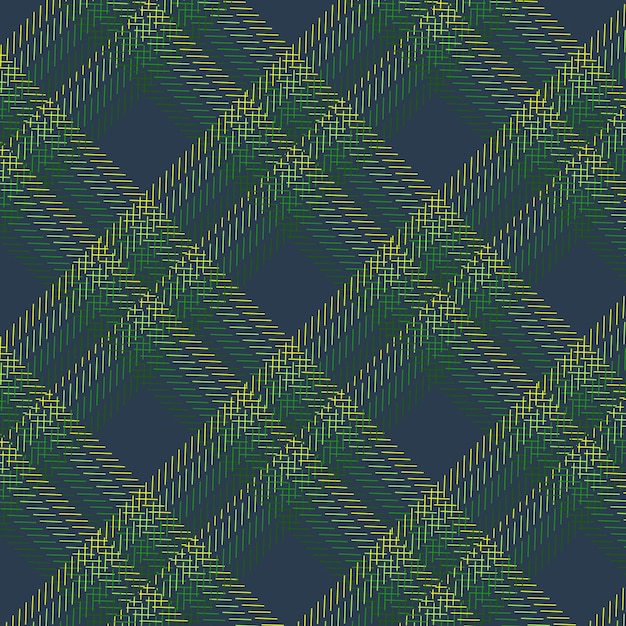 Seamless pattern in blue green and yellow checkered Checkered background Vector illustration