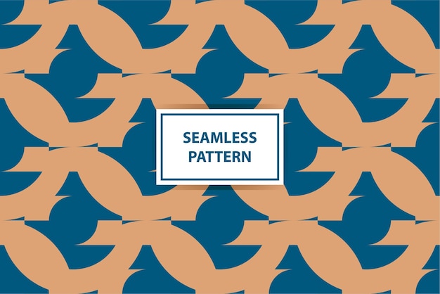 A seamless pattern of blue and orange dolphins.