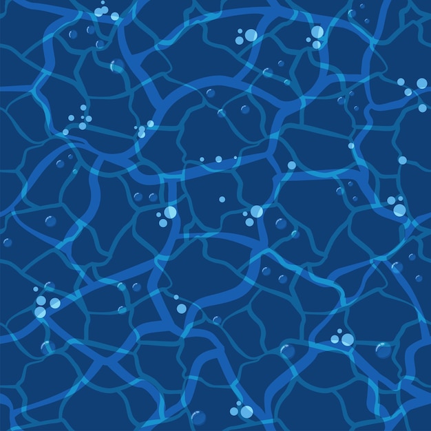 Seamless pattern of blue swimming pool Texture of water