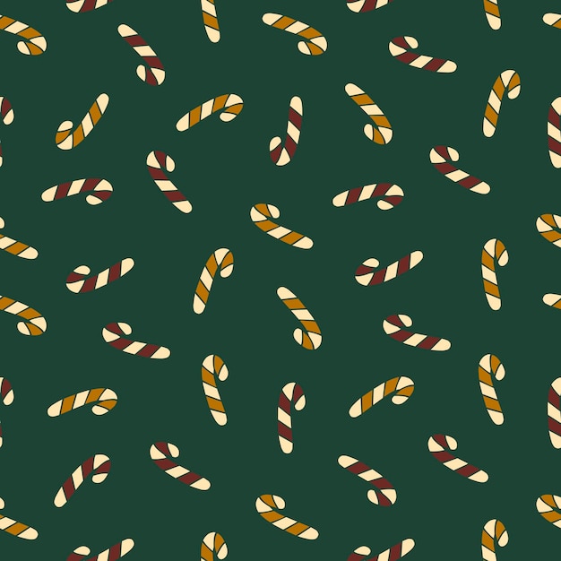 Seamless pattern.Christmas lollipop on a bright background. Vector illustration