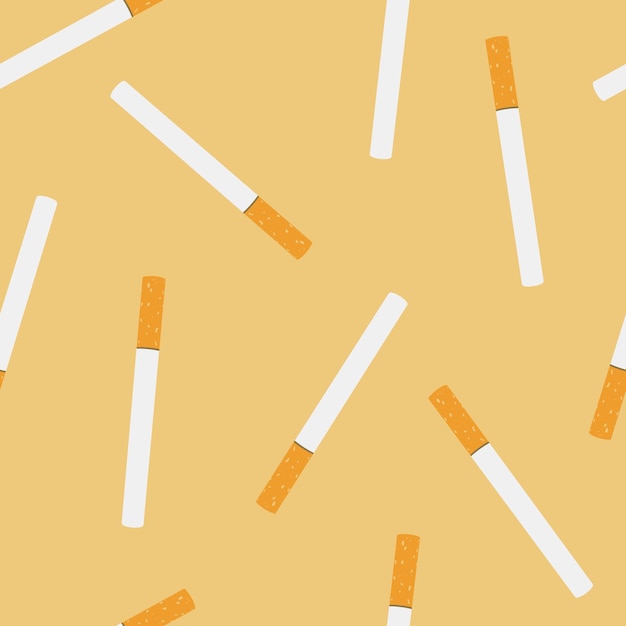 Seamless pattern of a Cigarettes Can be used as an illustration for World No Tobacco Day