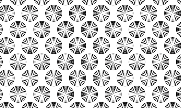 Vector seamless pattern of circles on a white background