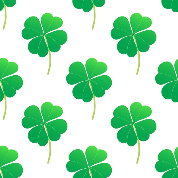 Seamless pattern of clover leaves