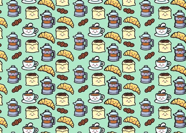 Seamless pattern of coffee