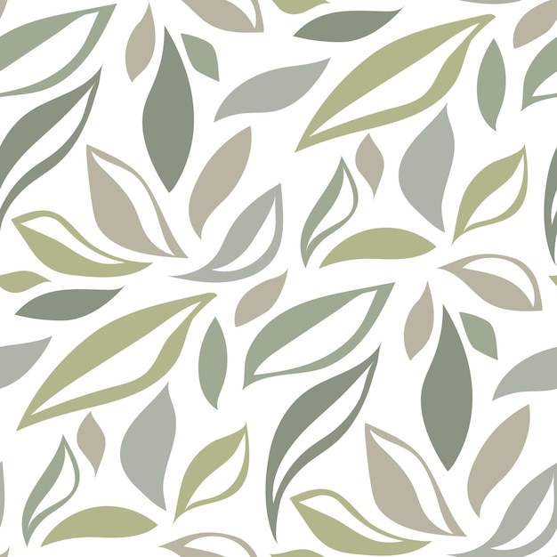 Seamless pattern of colored leaves with a glare on a white background Abstract background for fabric