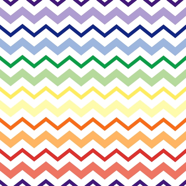 Seamless pattern colorful zigzag Rainbow Chevron Background Vector illustration