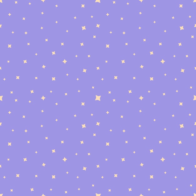 Seamless pattern of deep space with stars in a flat style Vector illustration