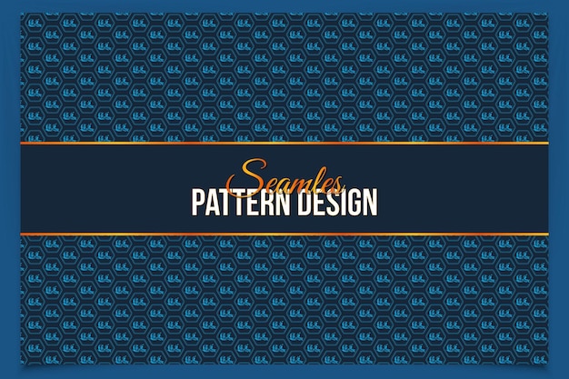 Seamless pattern design and black background with a pattern design