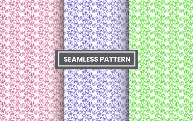 Seamless pattern design vector pattern Free vector colorful pattern with floral shapes