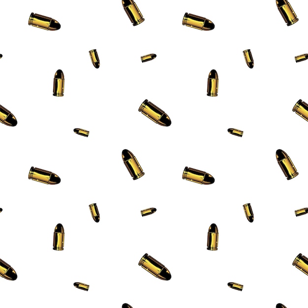 seamless pattern design with repeated gold bullets