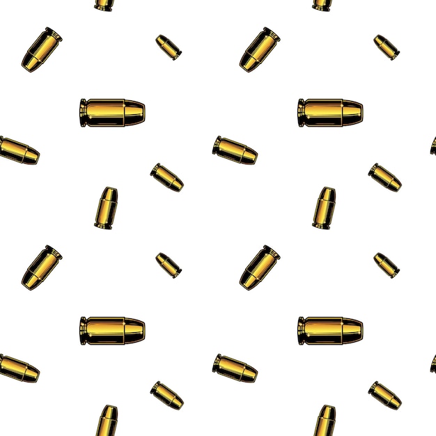 seamless pattern design with repeated gold bullets