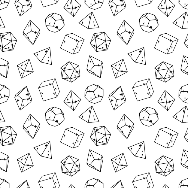 Seamless pattern of dice for board games