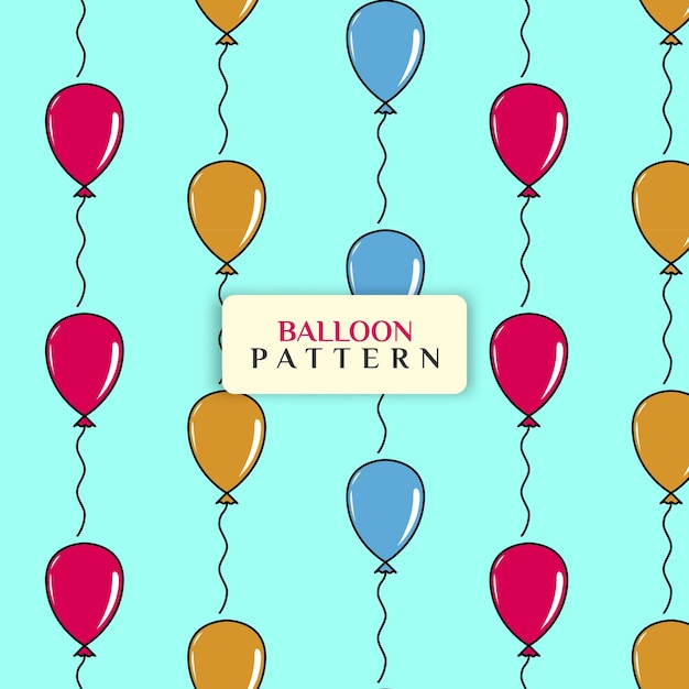 Seamless pattern different color balloons