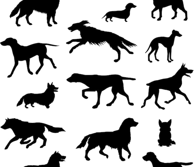 Seamless pattern of dogs