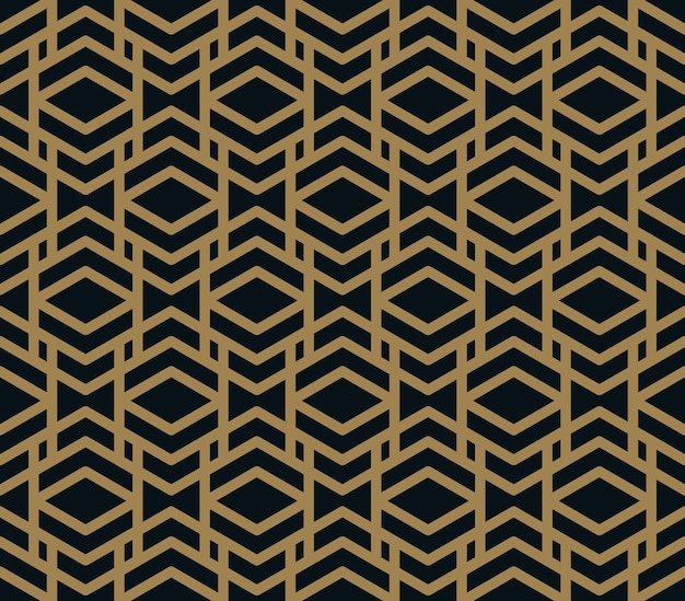 Seamless pattern Elegant linear ornament Geometric stylish background Vector repeating texture