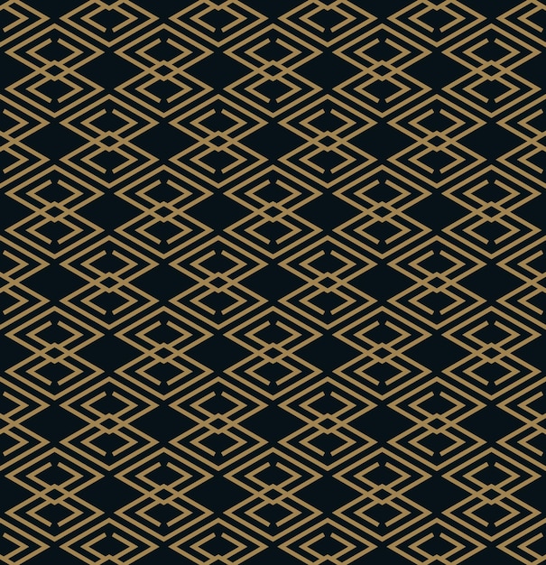 Seamless pattern Elegant linear ornament Geometric stylish background Vector repeating texture