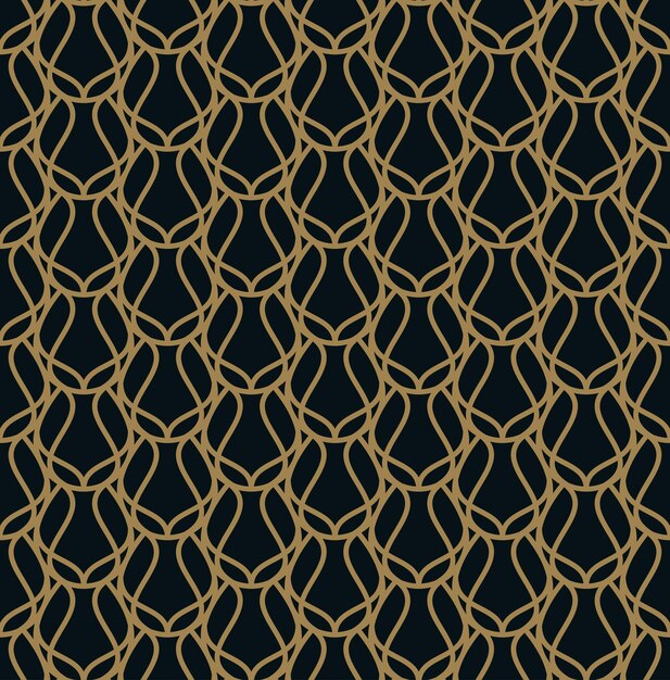 Seamless pattern Elegant linear ornament Geometric stylish background Vector repeating texture