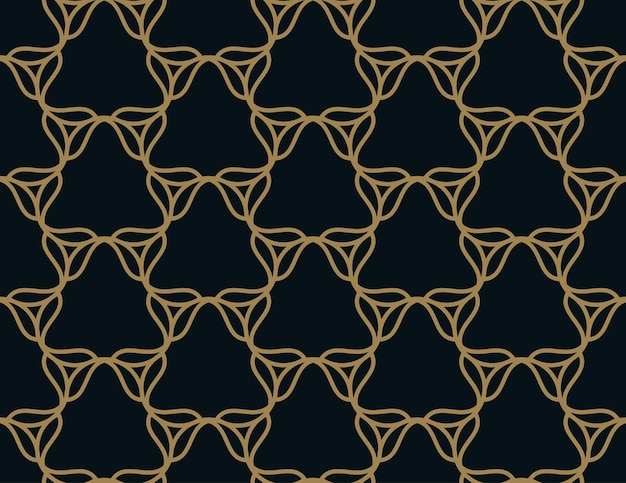 Seamless pattern Elegant linear ornament Geometric stylish background Vector repeating texture