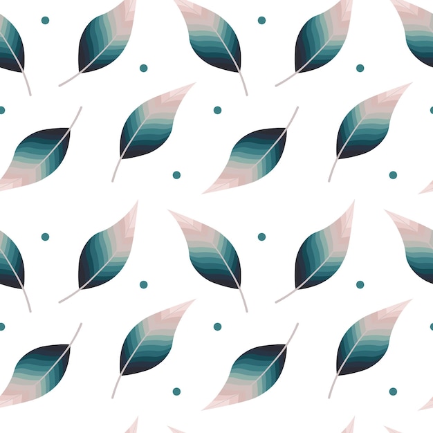 Seamless pattern emerald beige eucalyptus leaves on a white background