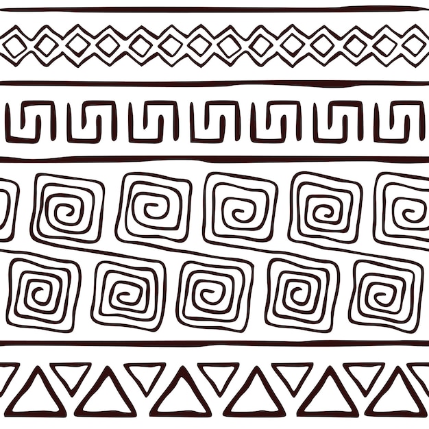 Seamless pattern ethnic background african motifs