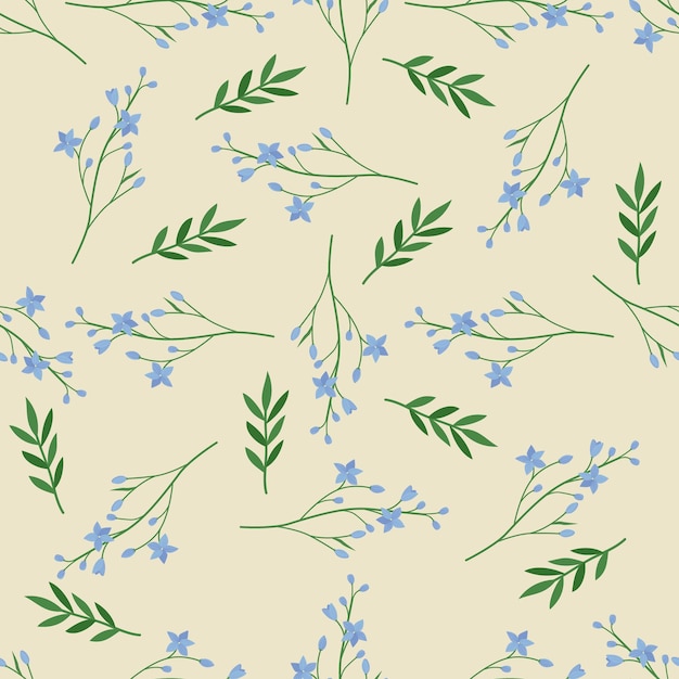 seamless pattern flora cartoon