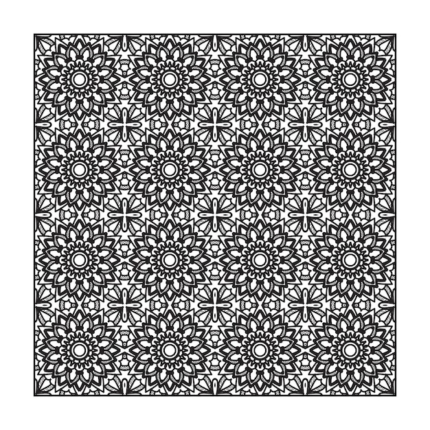 Seamless pattern floral ornament