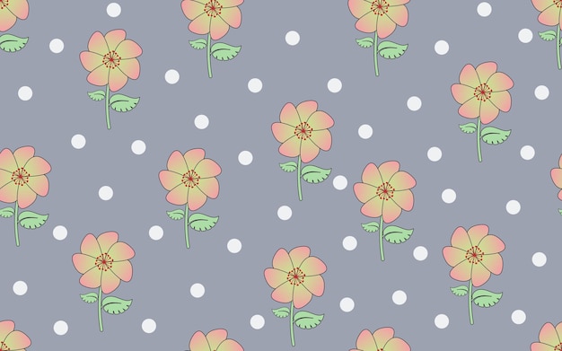 Vector seamless pattern floral vector pattern decorative colorful flowers minimal creative trendy