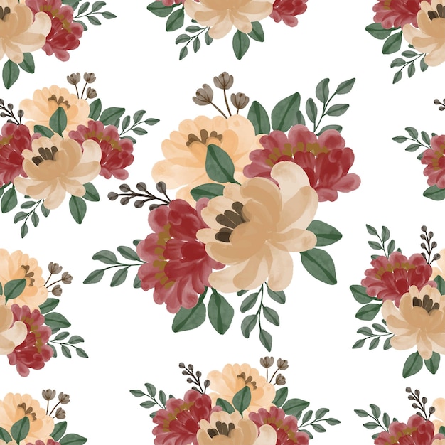 seamless pattern of flower bouquet