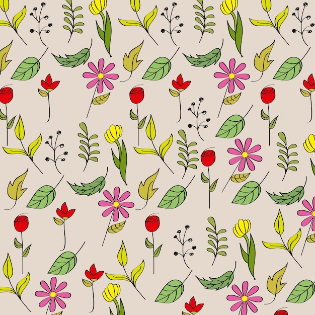 Seamless pattern flowers 