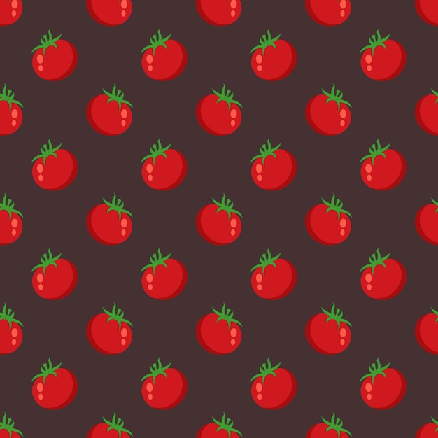 Seamless pattern from chopped ripe tomatoes isolated on white background