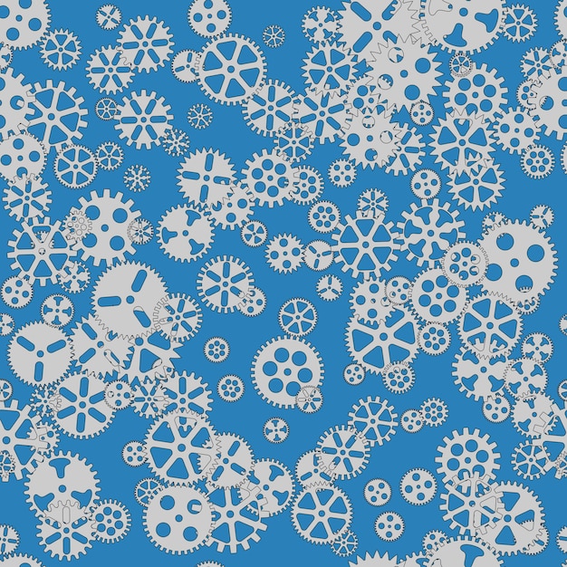 Seamless pattern of gears Vector