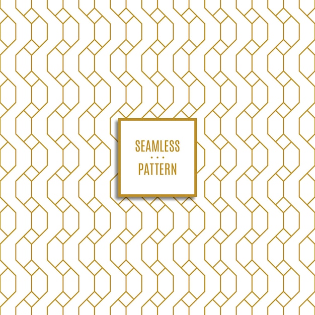 Seamless pattern of gold grid on white background