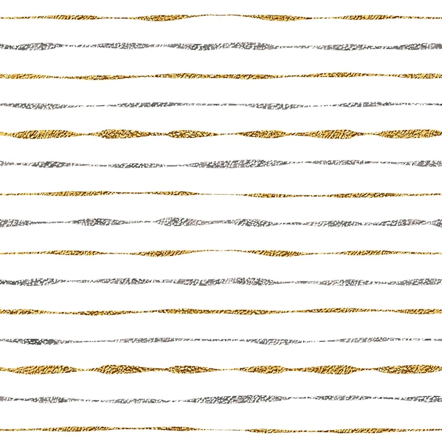 Seamless pattern of gold and silver stripes