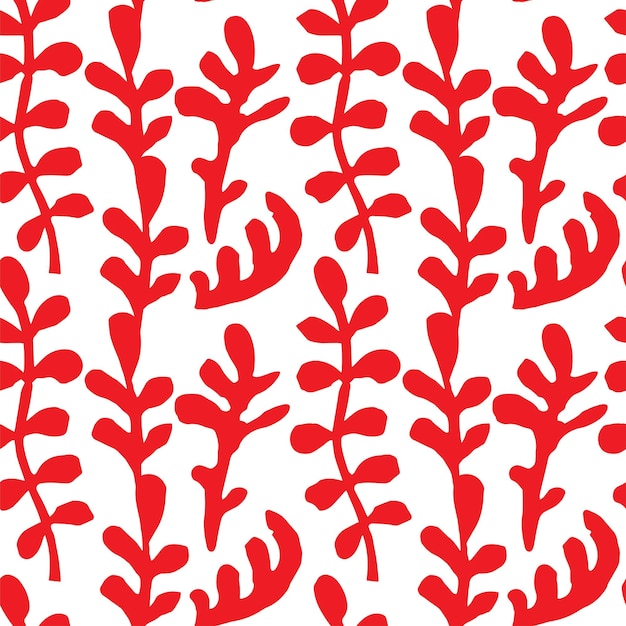 Seamless pattern golden rowan leaves on white background