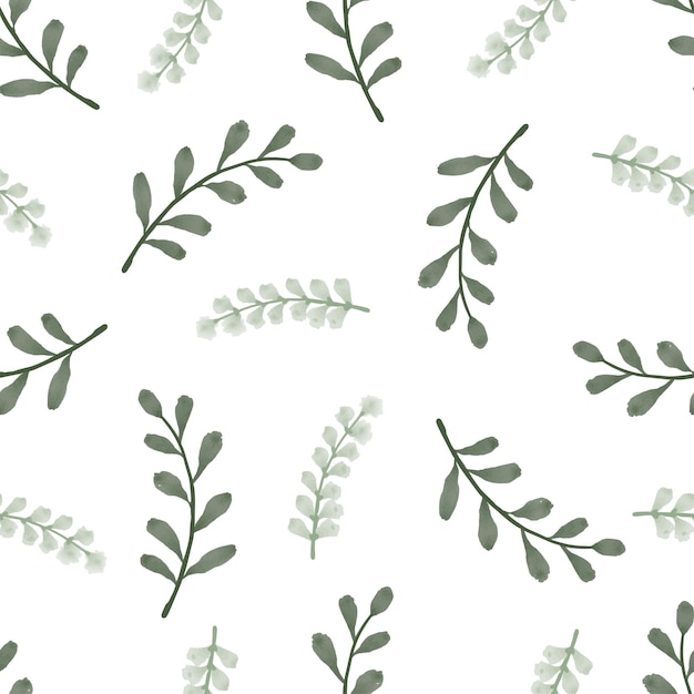 seamless pattern of green leaves for fabric and background