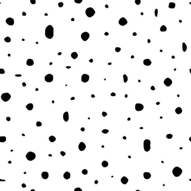 Vector seamless pattern, hapeless circles and dots of different sizes